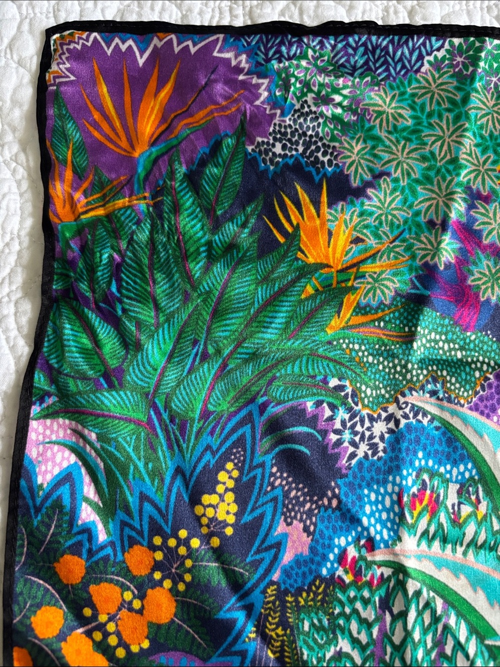 Vibrant Zebra Jungle Silk Scarf - Multicolor Unbranded - Picture 4 of 10